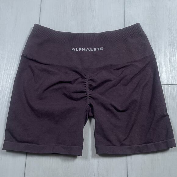 Alphalete AMPLIFY SHORT 4.5" Seamless Shorts Women's Size Medium Purple - Picture 4 of 11